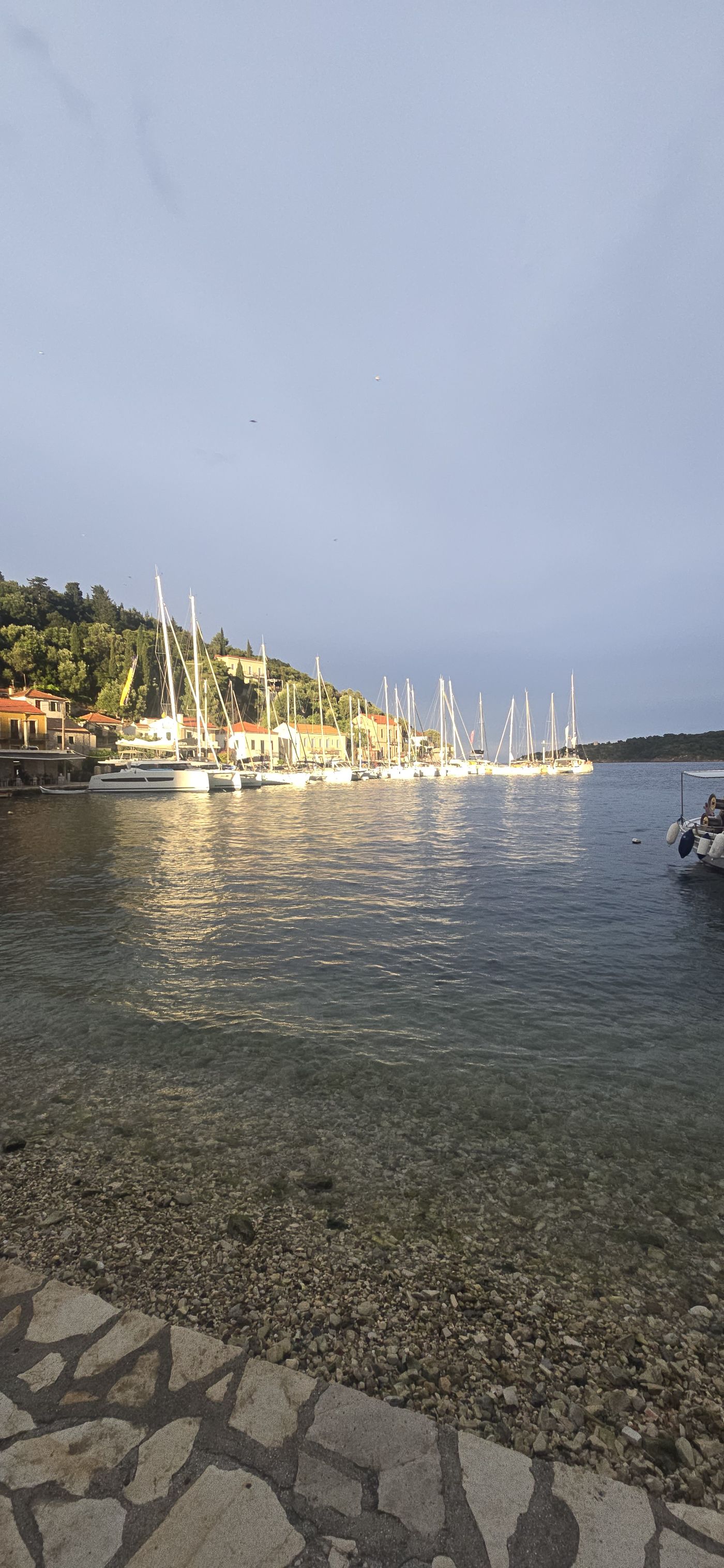 Lefkada marina at golden hour