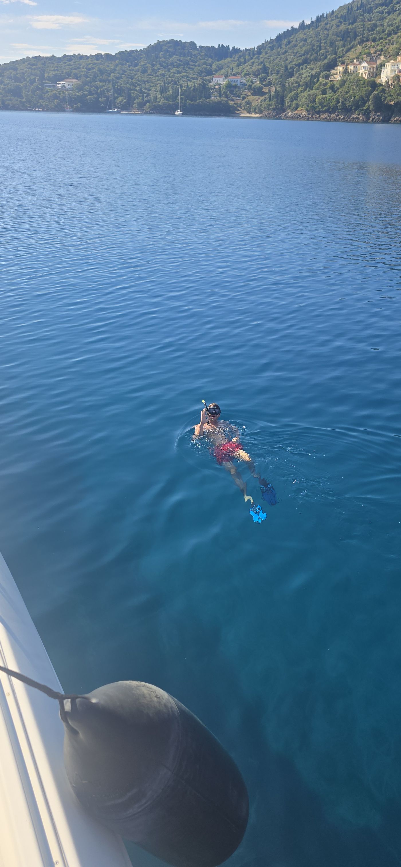 Snorkeling off the back of the boat
